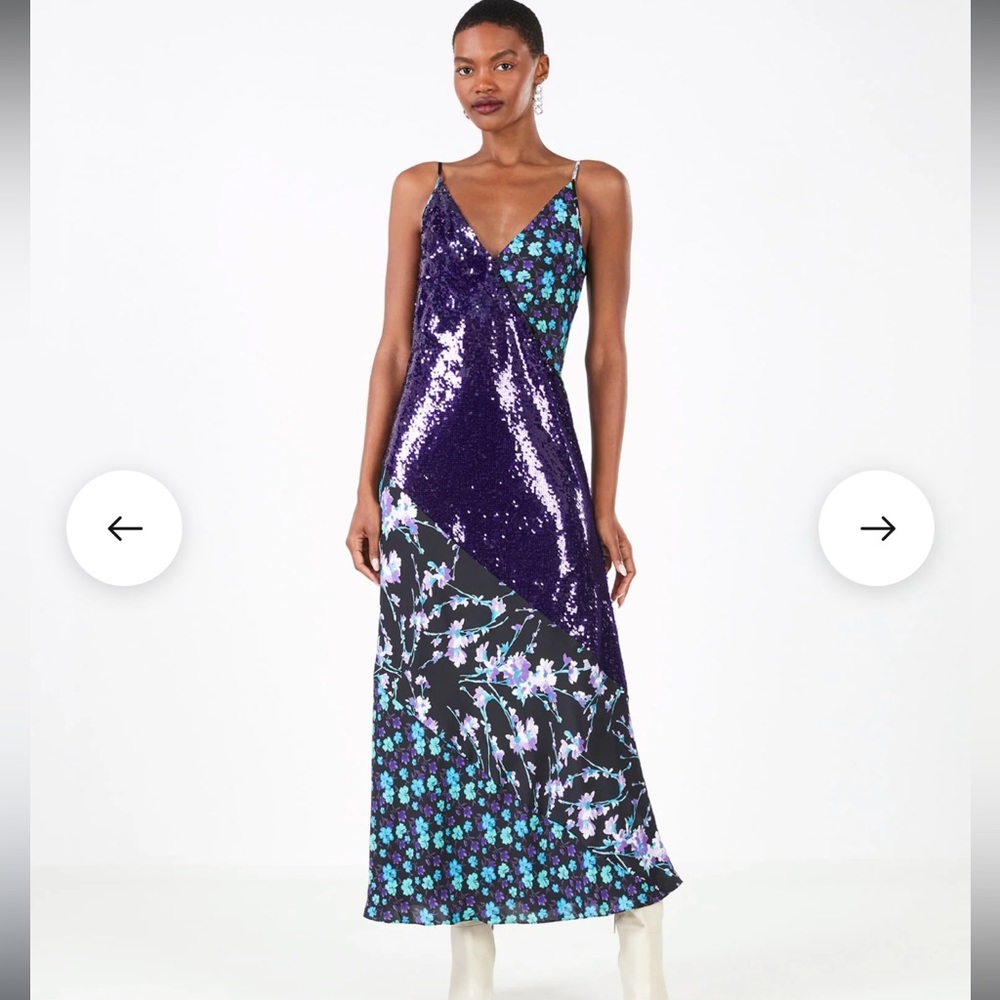 BNWT BCBG MAXAZRIA Leonardo Mixed Print Maxi Dress